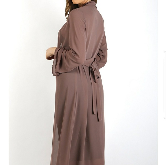LAST! "Tessa" Dusty Mocha Duster - Picture 5 of 5